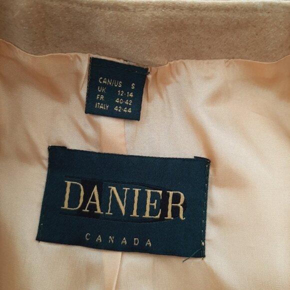 DANIER 100% Genuine Suede Leather Vest Button Down Cream Beige Sz S - Picture 13 of 14